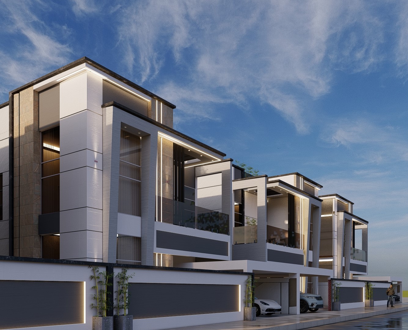 Representative Townhouses construction visualization