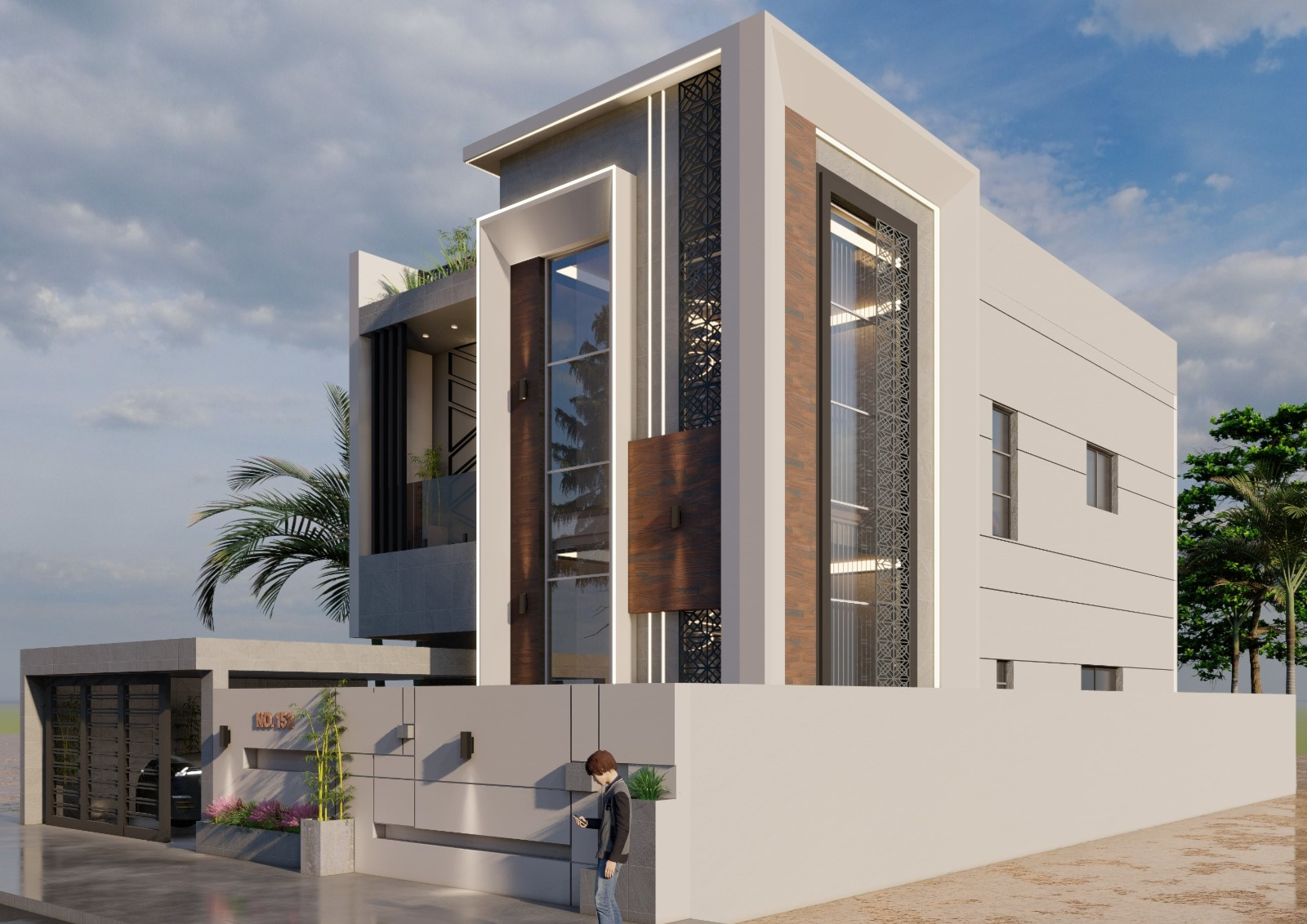 Representative Residential Villas construction visualization for Al Alia
