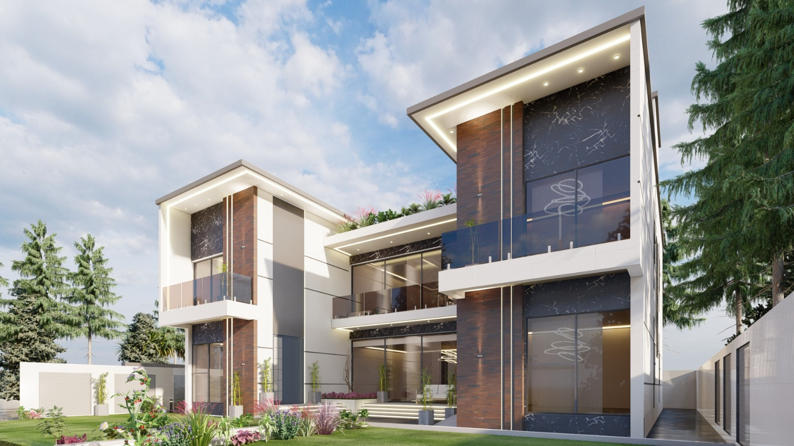 Representative Residential Villas construction visualization for Al Mowaihat