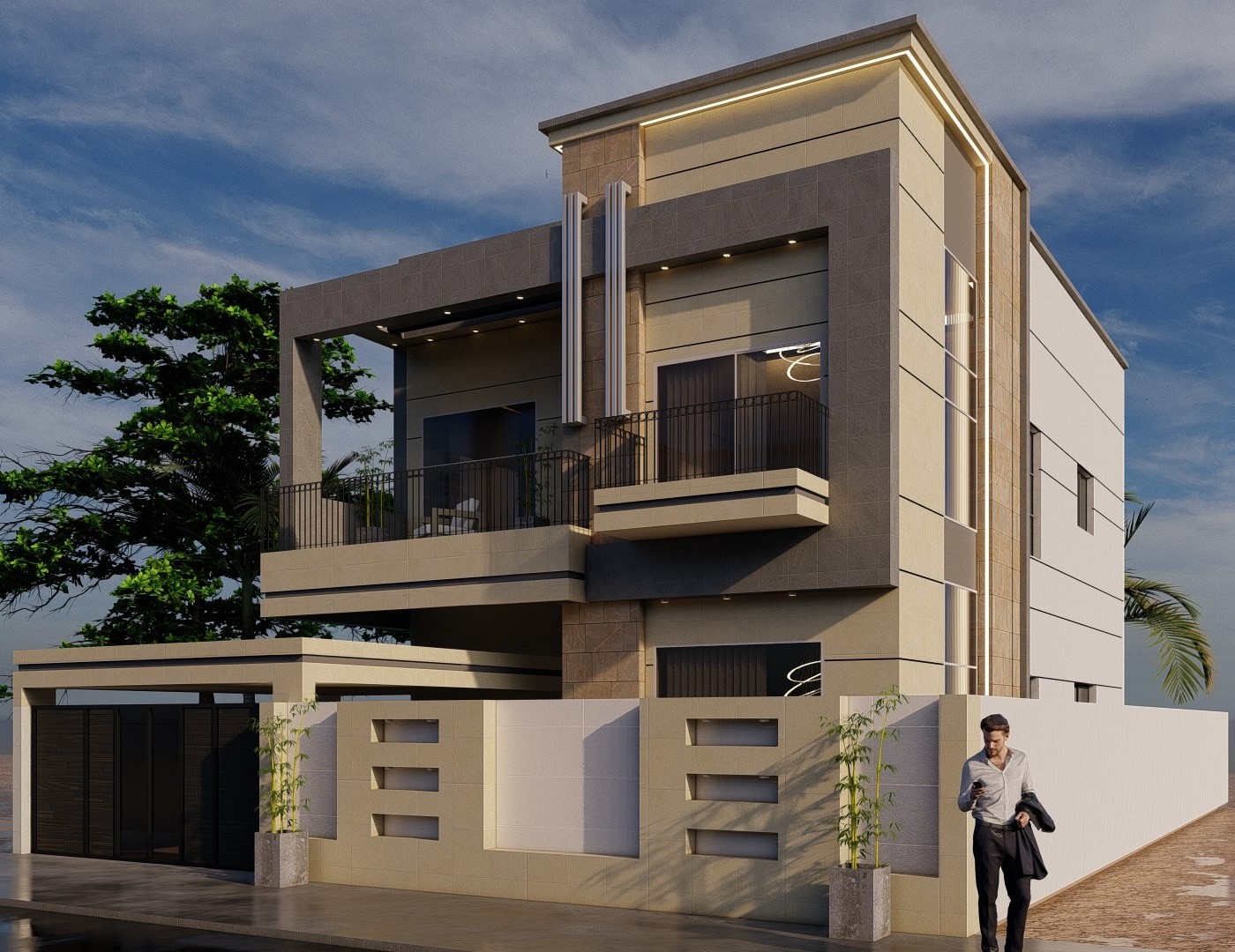 Representative Residential Villas construction visualization for Al Helio 2