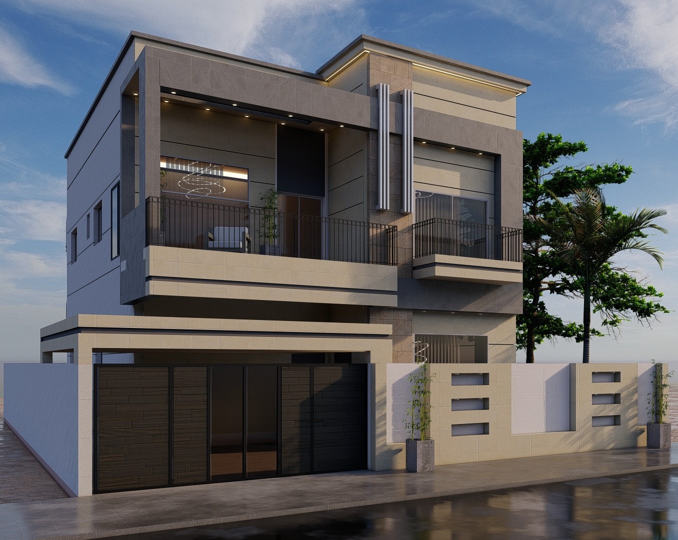 Representative Commercial Villas construction visualization