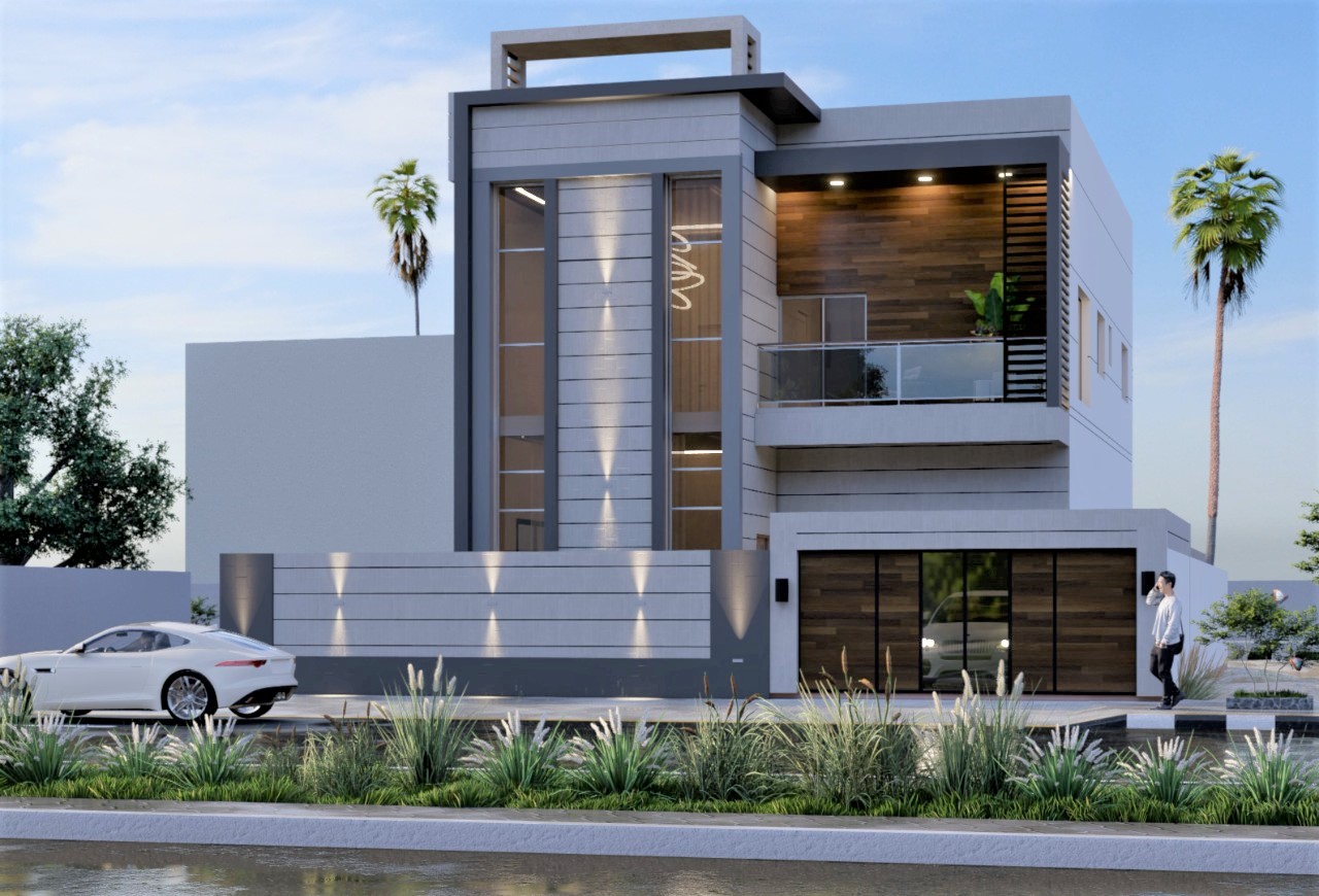 Representative Residential Villas construction visualization for Al Helio 2