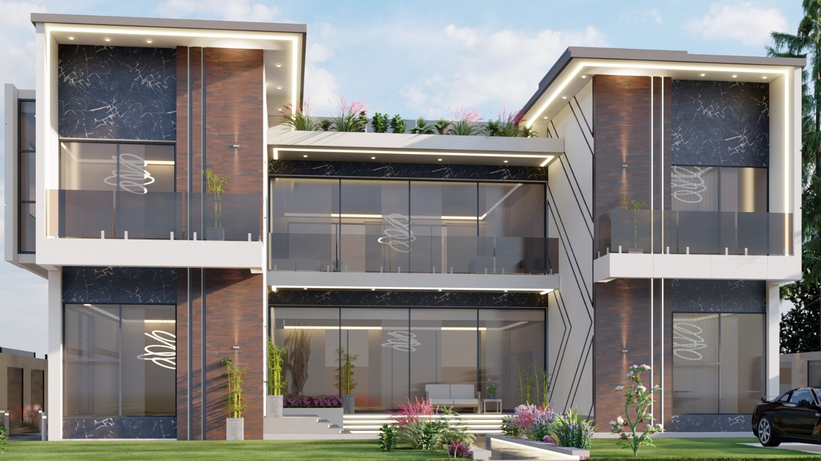 Twin-Wing Residence